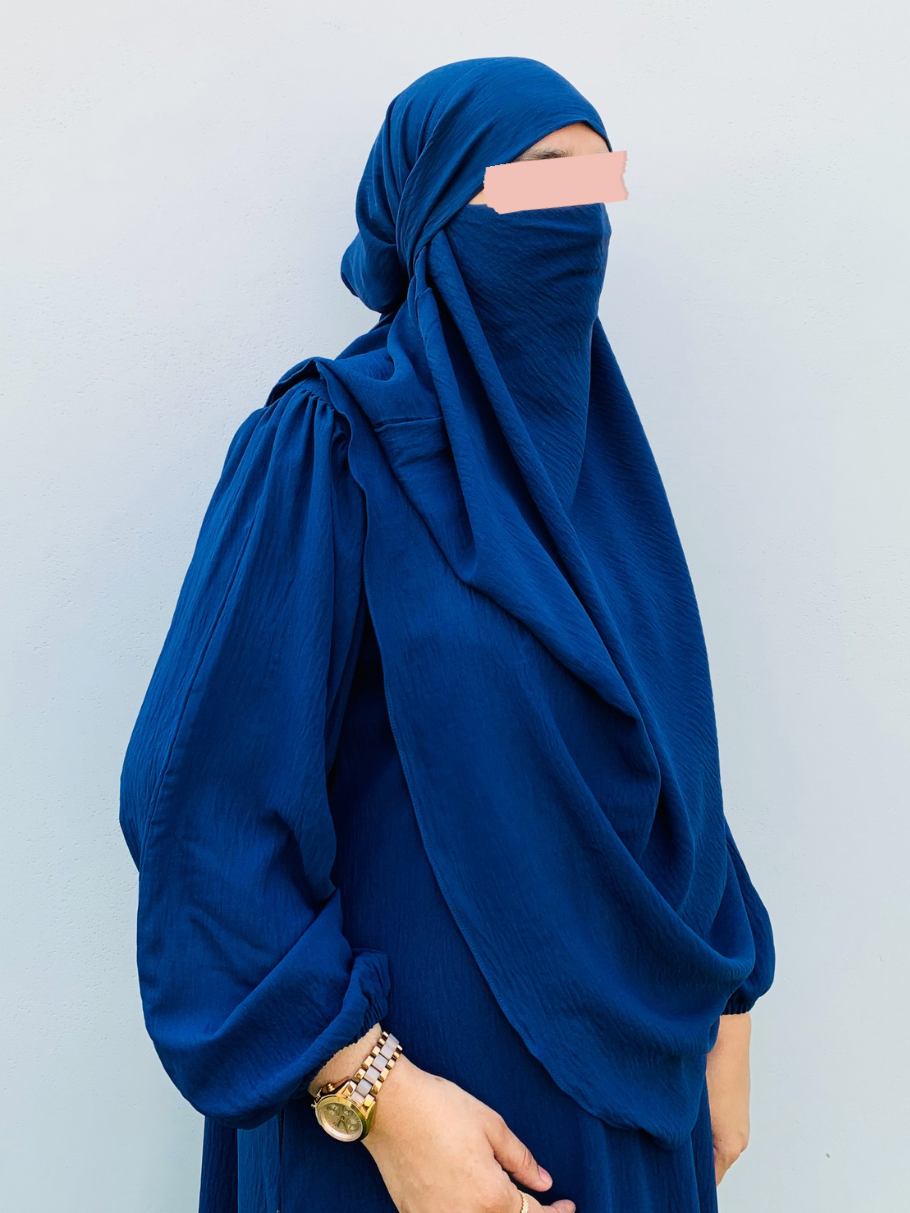 Taliyah Khimar  2 PC Set Royal Blue