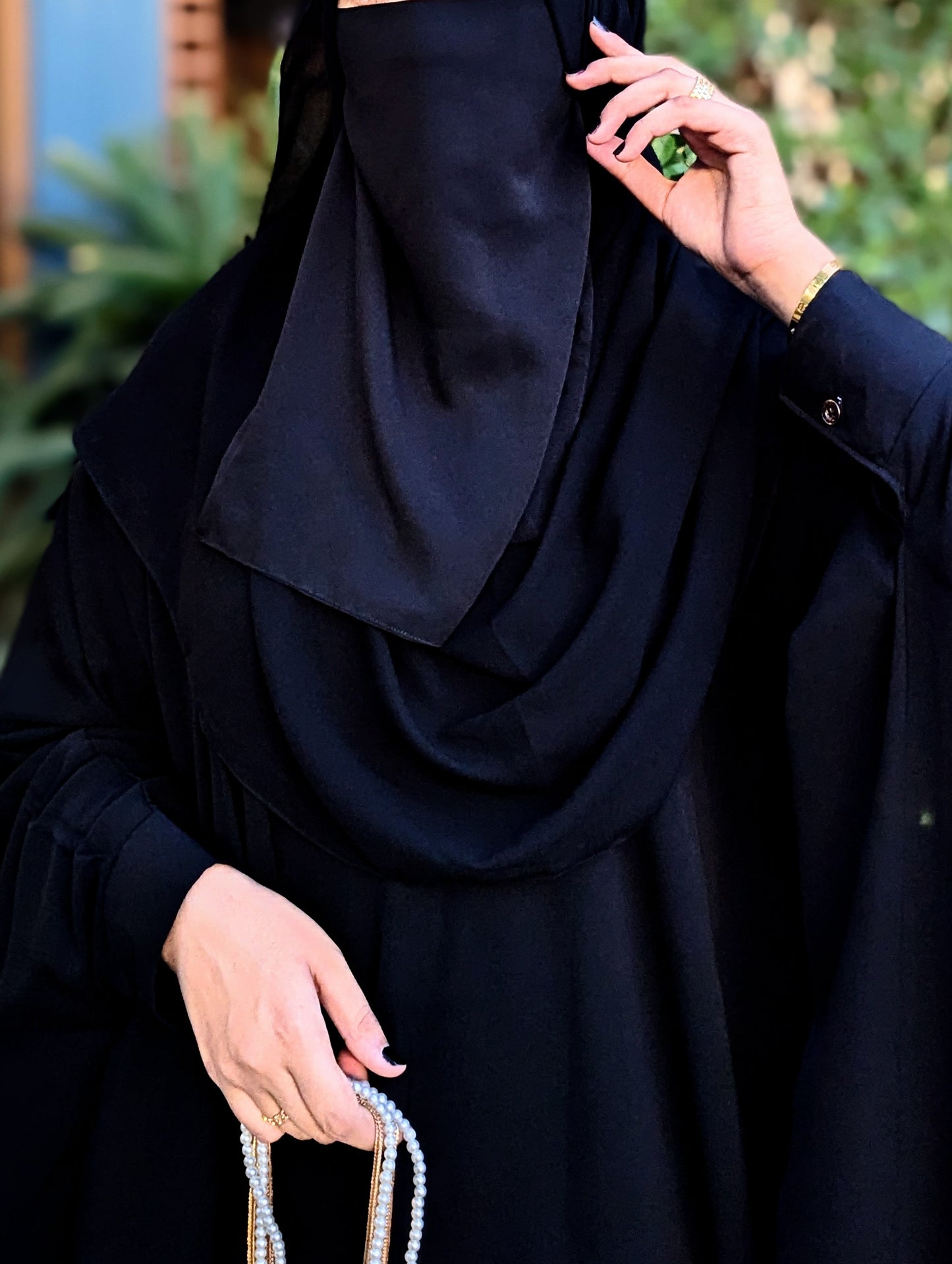 Hande Kaftan Abaya Black