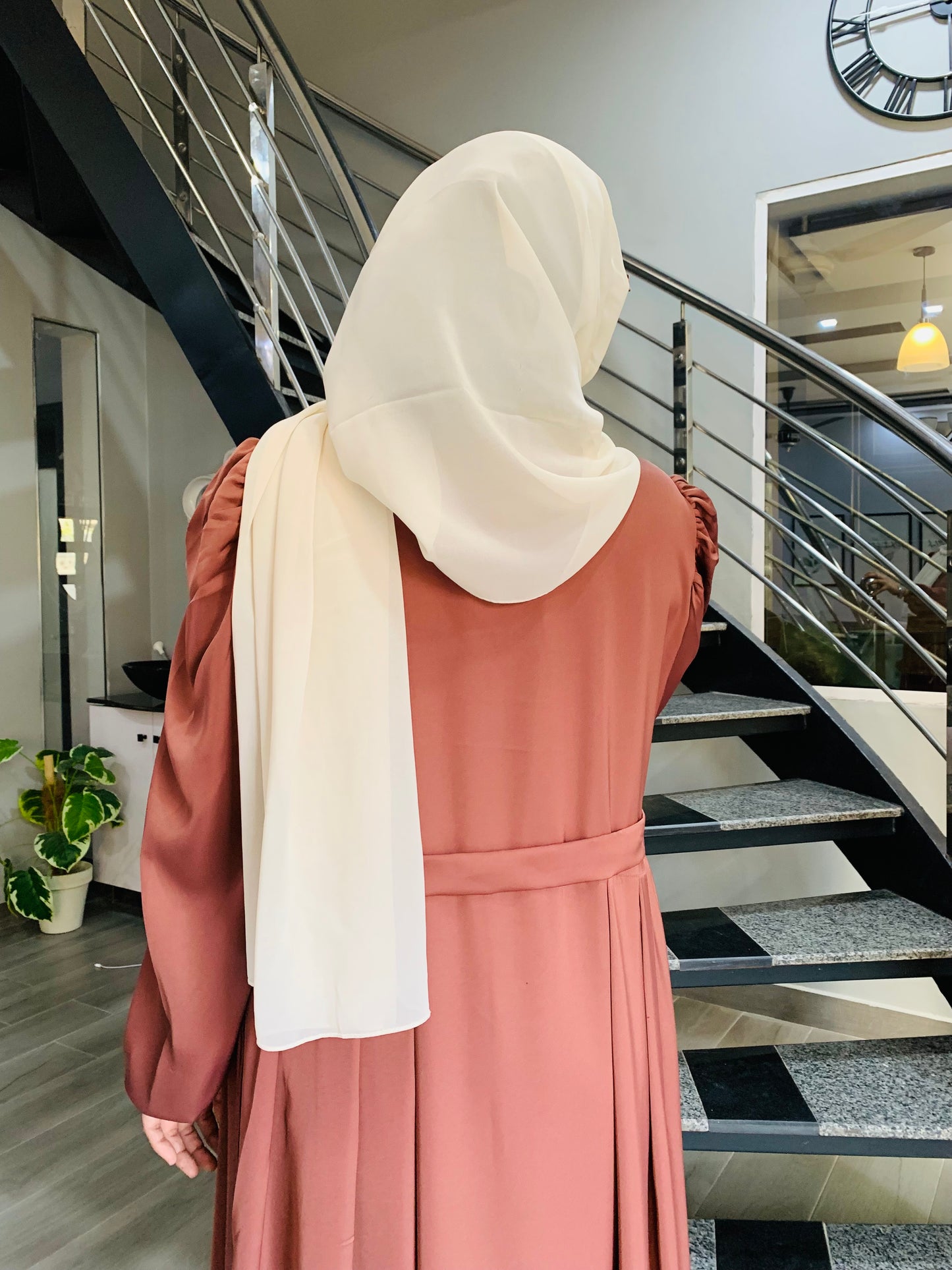 Memel Maxi Abaya Peach Pink