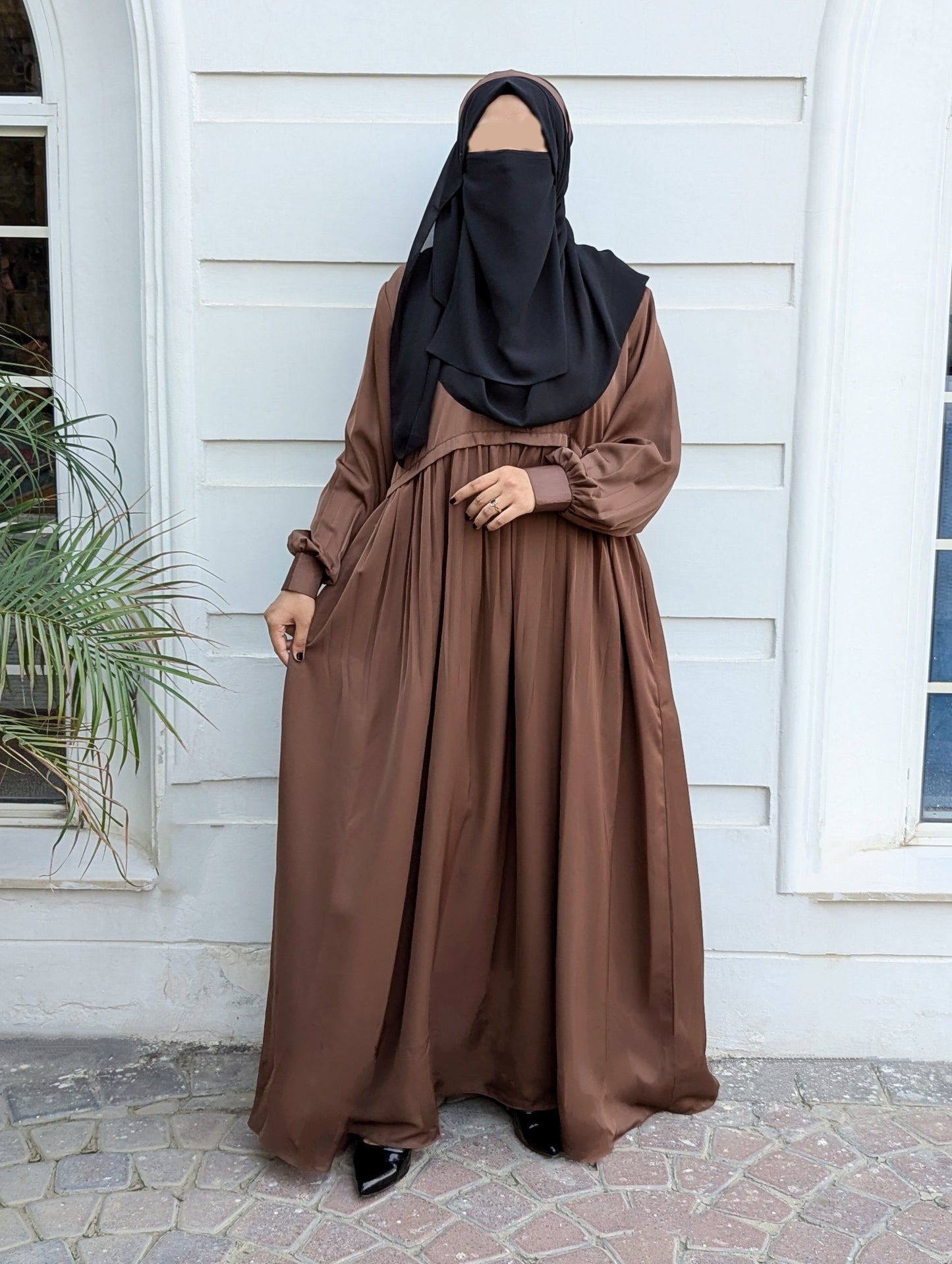 Caria Maxi Abaya Dark Brown