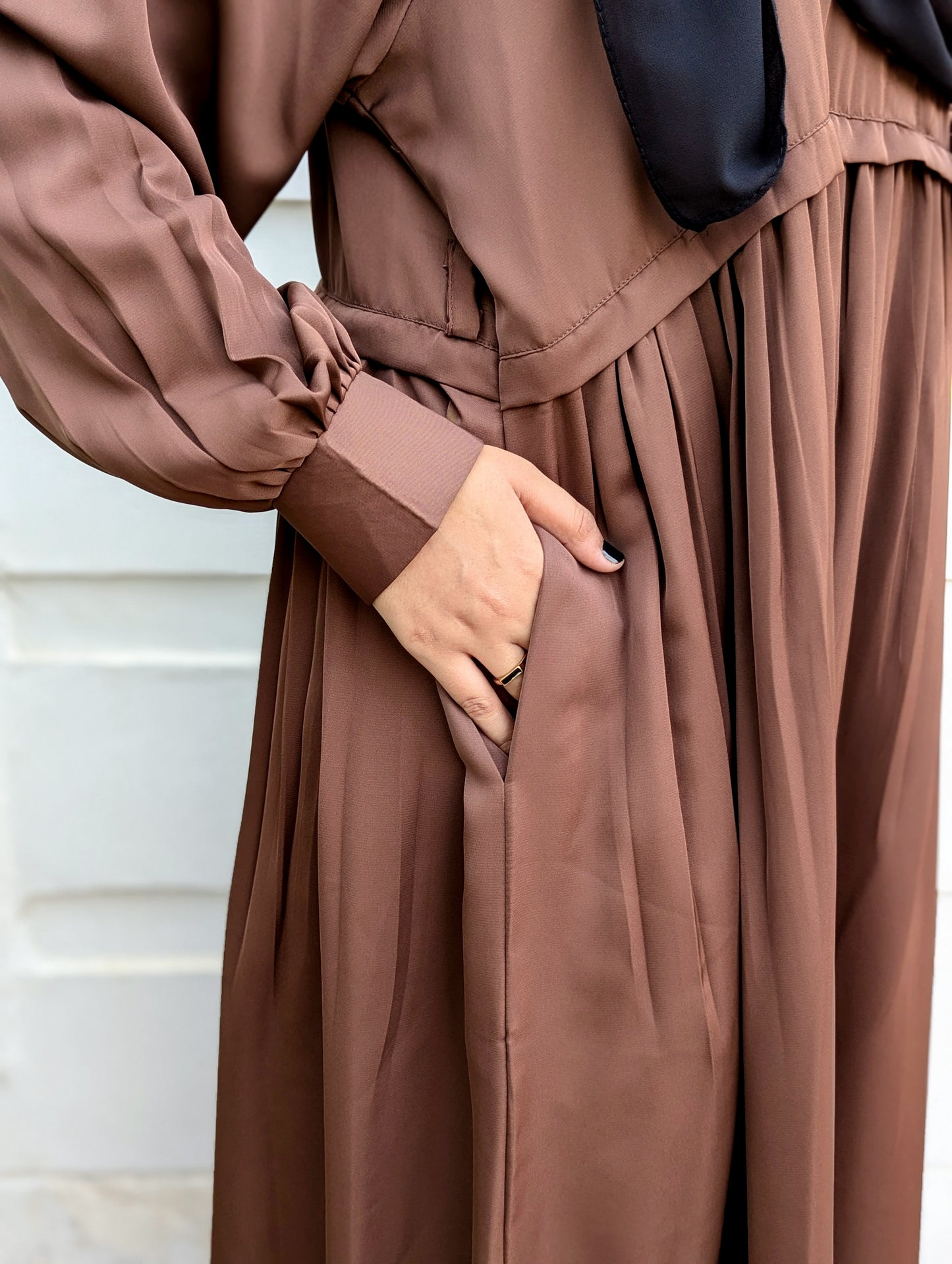 Caria Maxi Abaya Dark Brown