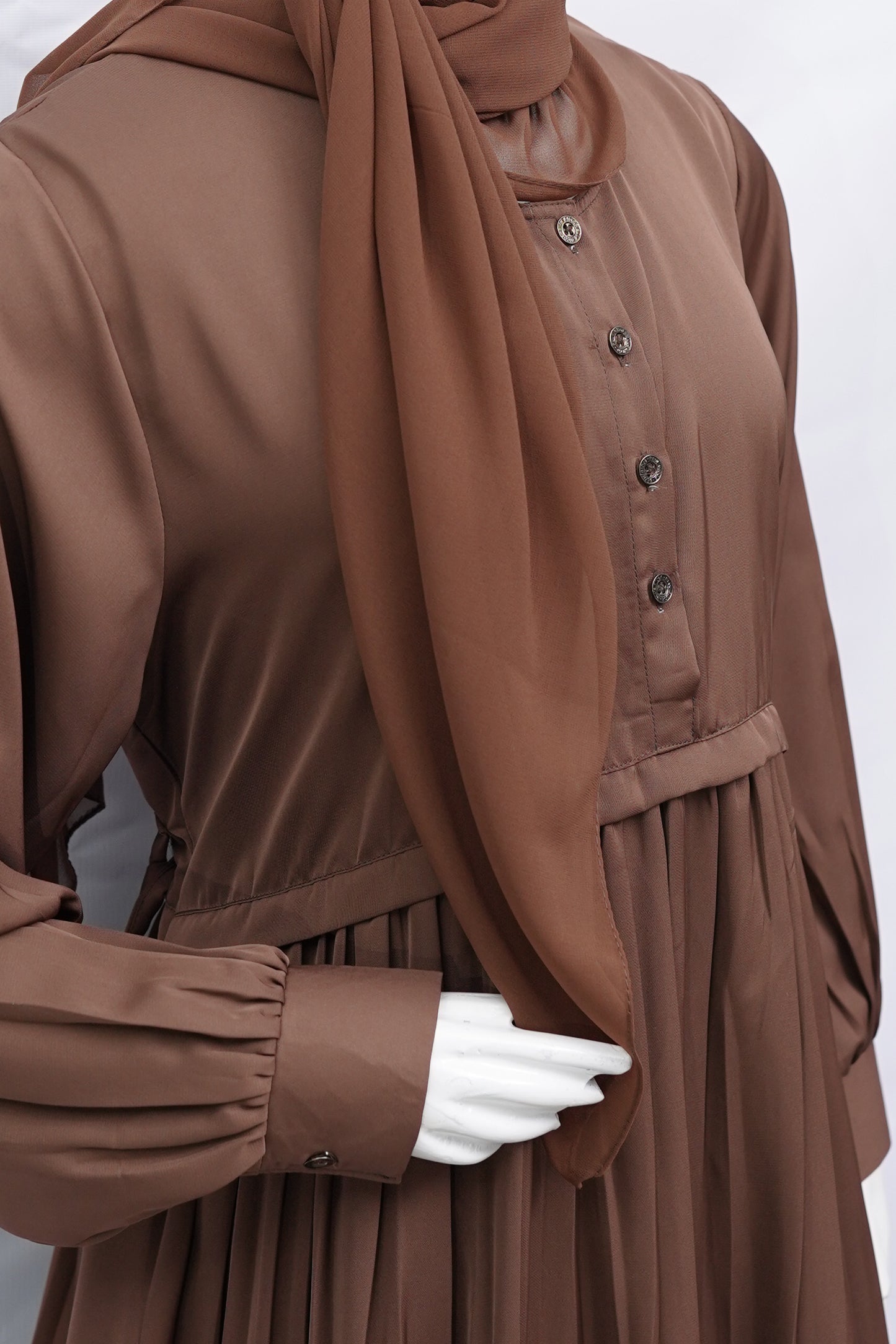 Caria Maxi Abaya Dark Brown