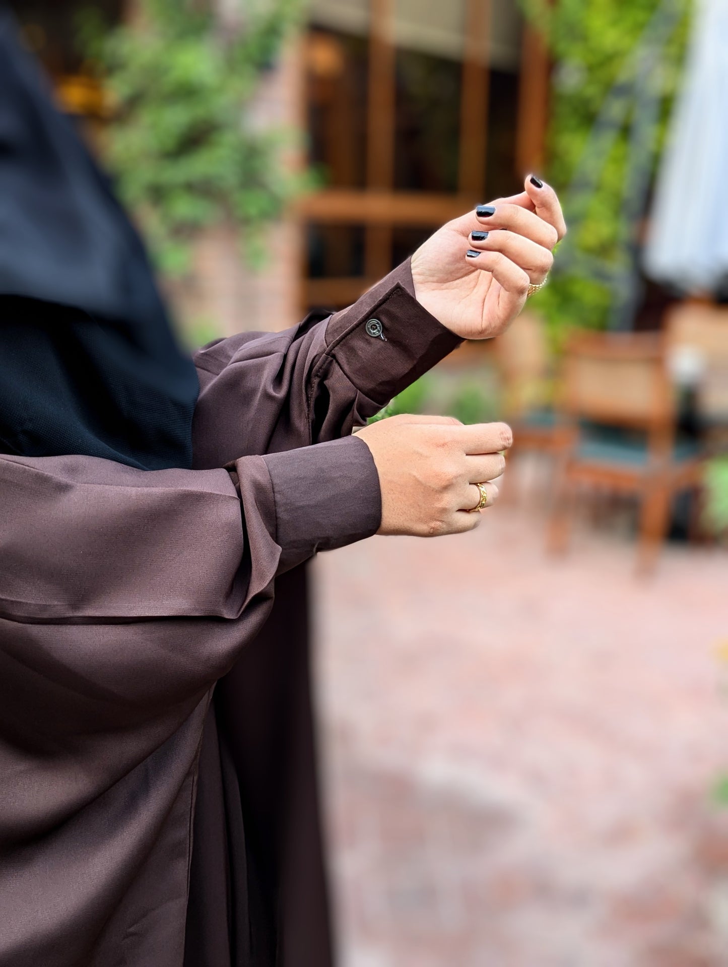 HANDE KAFTAN ABAYA - COFEE BROWN
