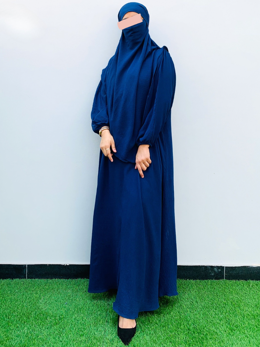 Taliyah Khimar  2 PC Set Royal Blue