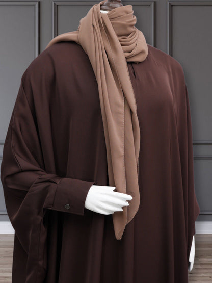 HANDE KAFTAN ABAYA - COFEE BROWN