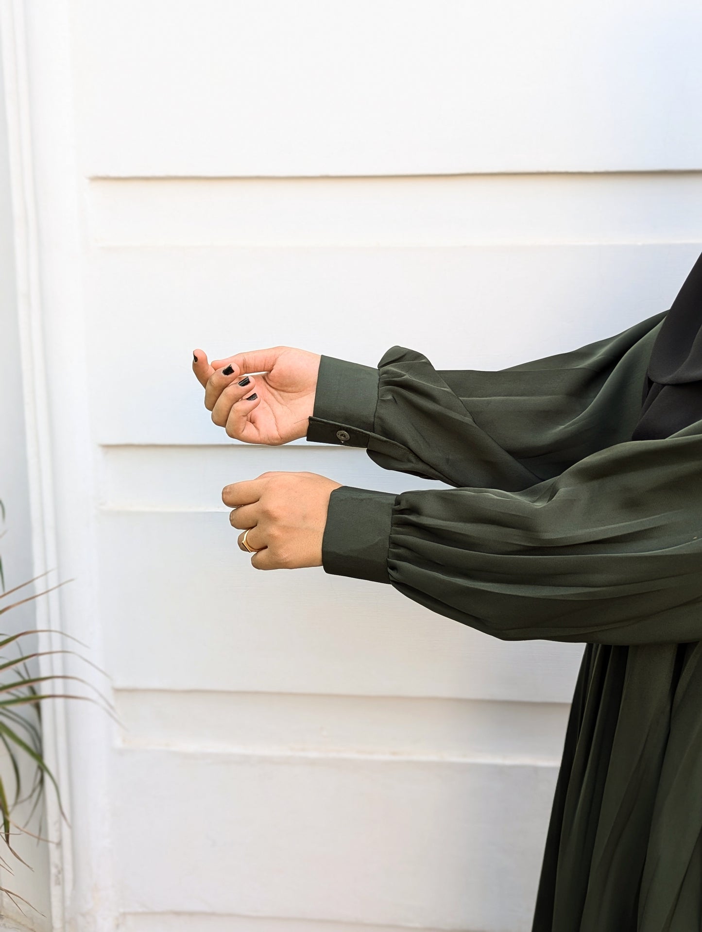 Caria Maxi Abaya Fern Green