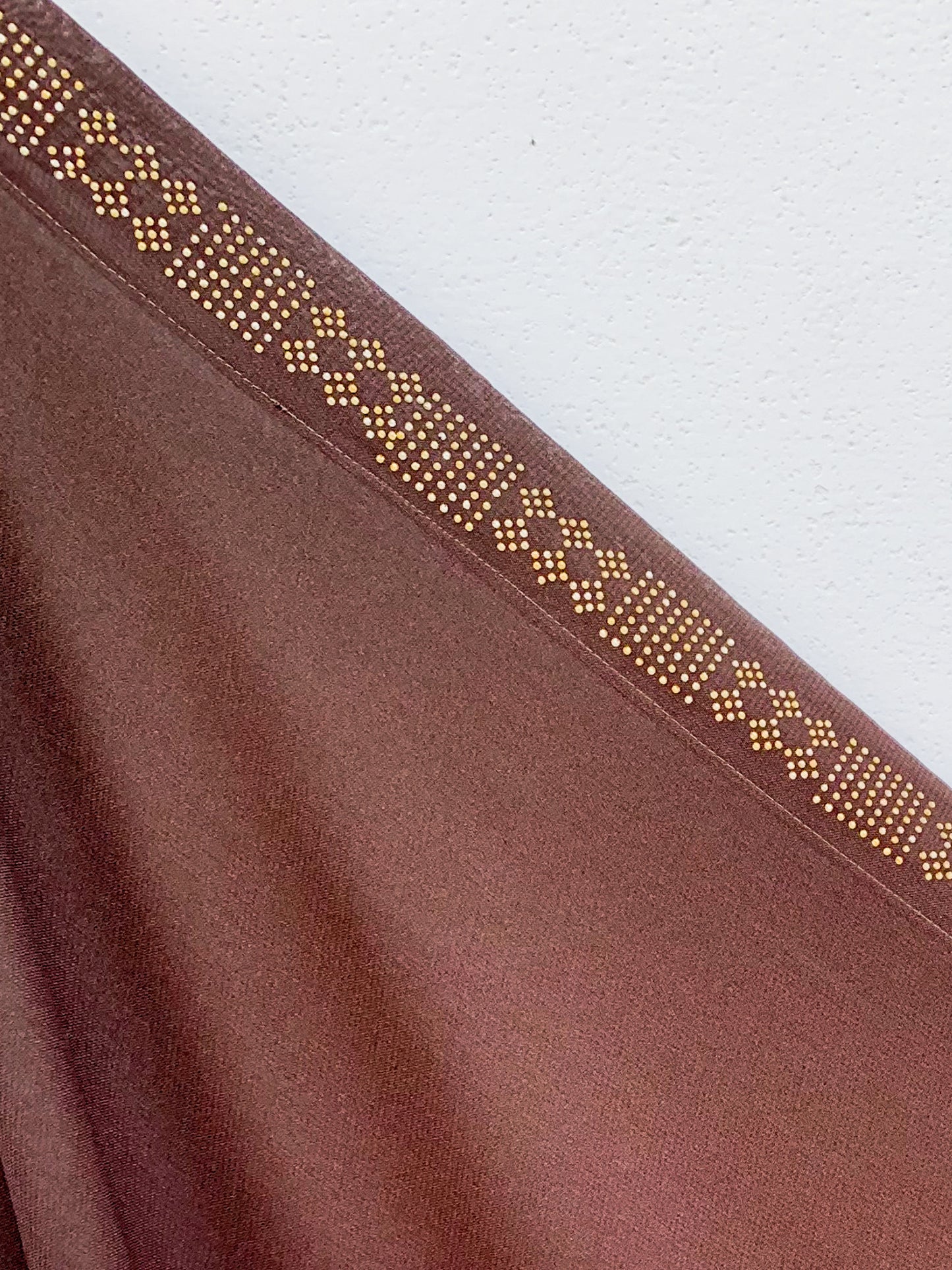 CHIFFON SHAWL EMBELLISHMENTS – LARGE SIZE  UMBER BROWN