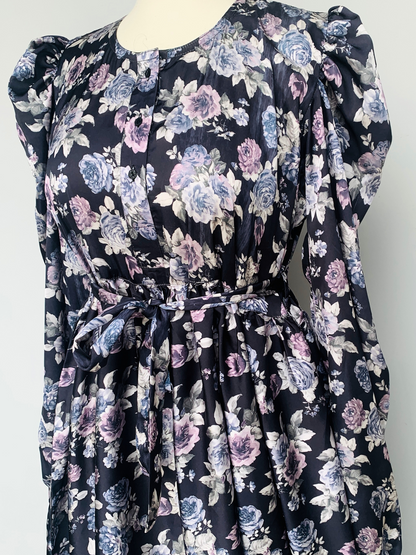 FLORAL SATIN MAXI