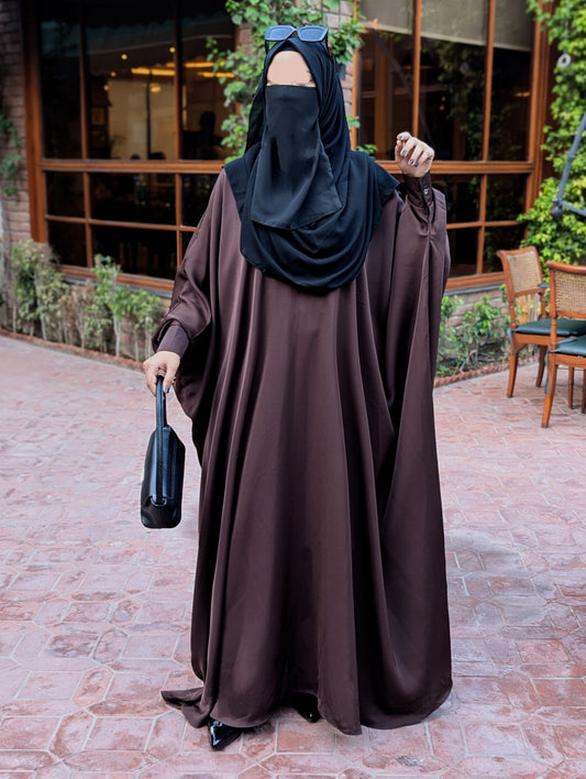 HANDE KAFTAN ABAYA - COFEE BROWN