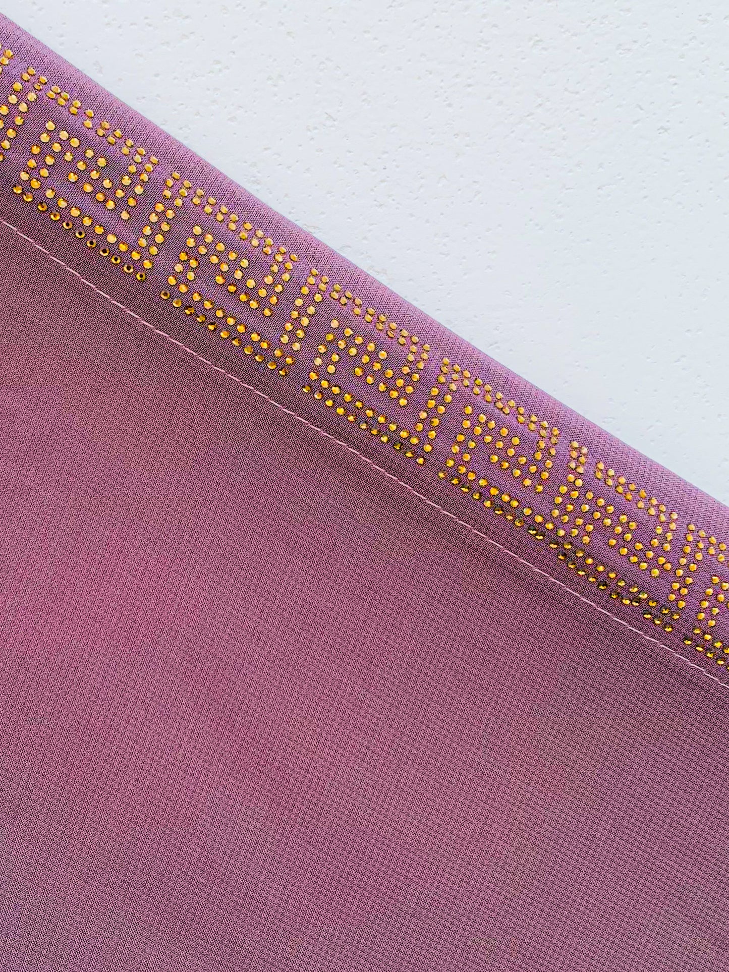 CHIFFON SHAWL EMBELLISHMENTS – LARGE SIZE TEA PINK