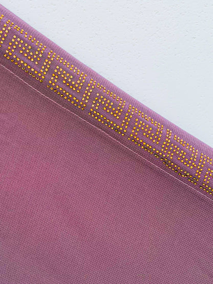 CHIFFON SHAWL EMBELLISHMENTS – LARGE SIZE TEA PINK