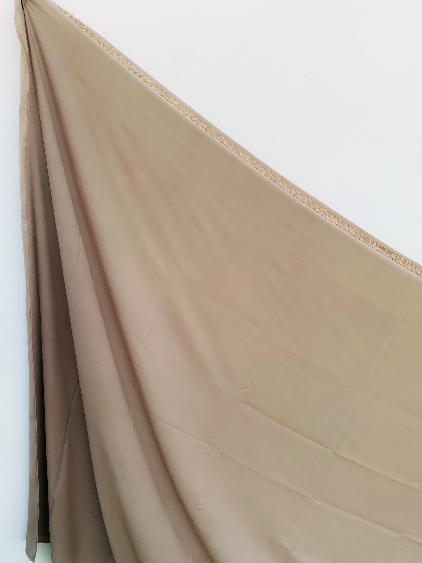 CHIFFON SHAWL EMBELLISHMENTS – LARGE SIZE  BAIGE