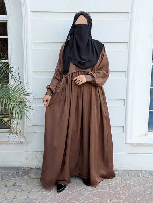 Caria Maxi Abaya Dark Brown