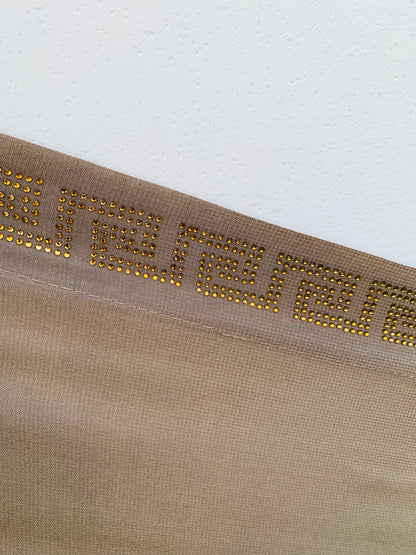 CHIFFON SHAWL EMBELLISHMENTS – LARGE SIZE  BAIGE