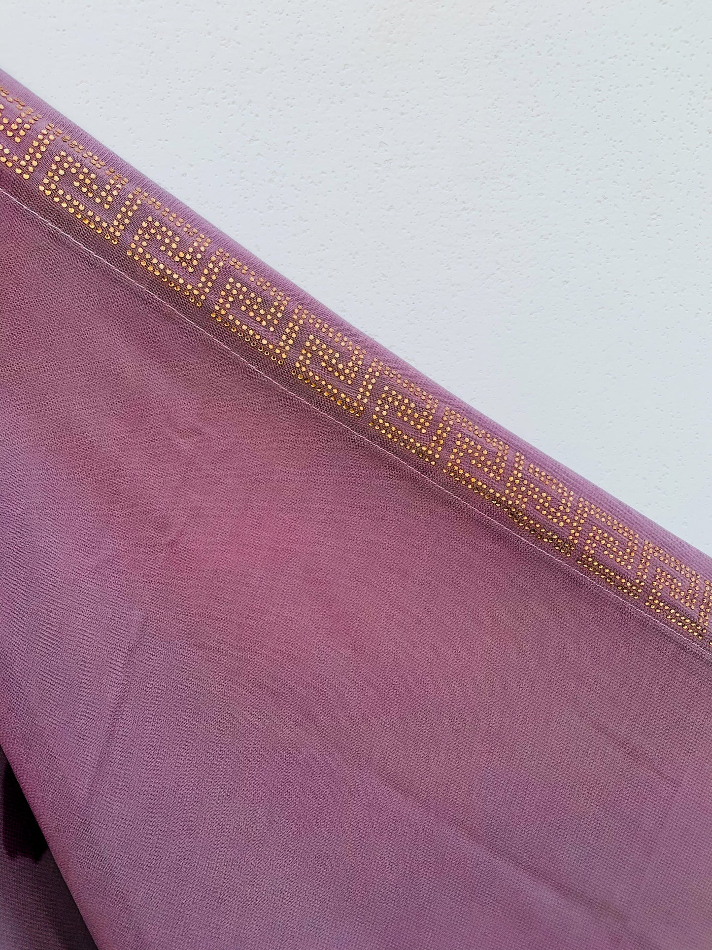 CHIFFON SHAWL EMBELLISHMENTS – LARGE SIZE TEA PINK