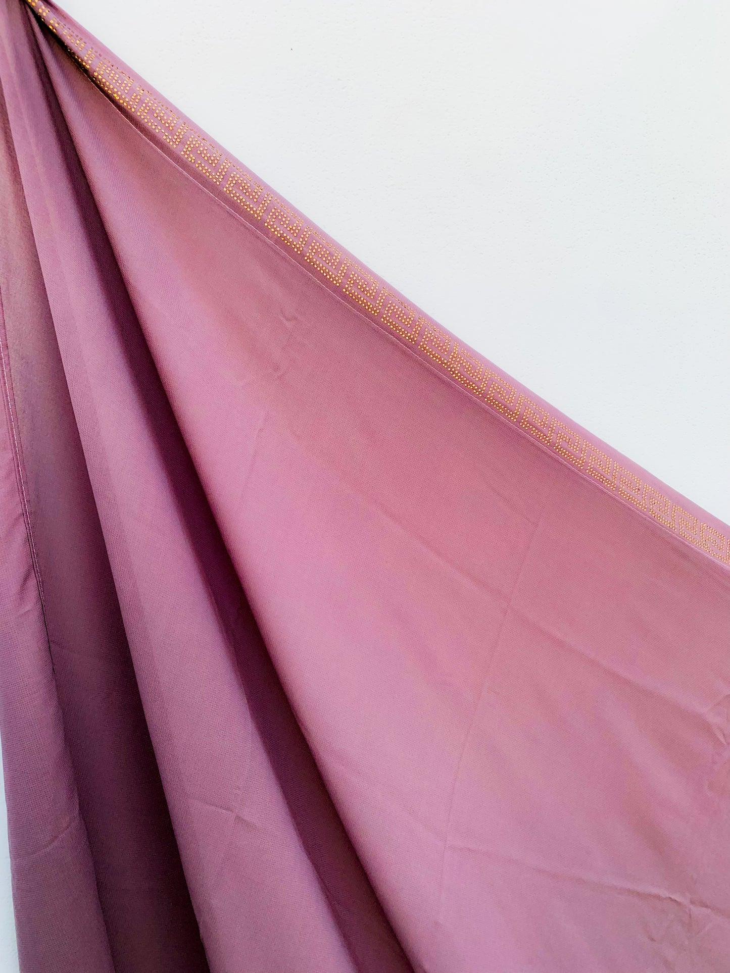 CHIFFON SHAWL EMBELLISHMENTS – LARGE SIZE TEA PINK