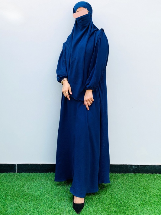Taliyah Khimar  2 PC Set Royal Blue