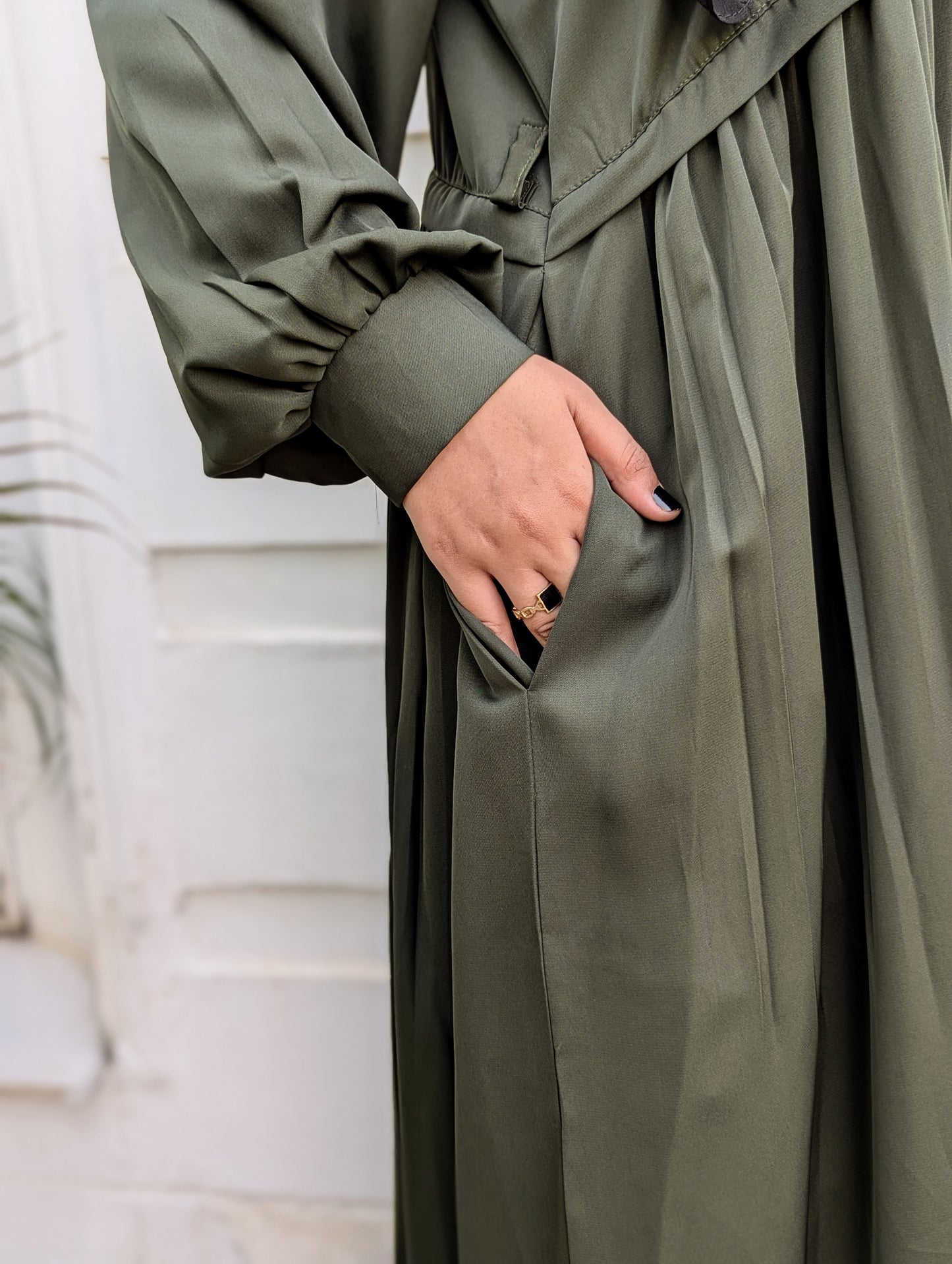 Caria Maxi Abaya Fern Green