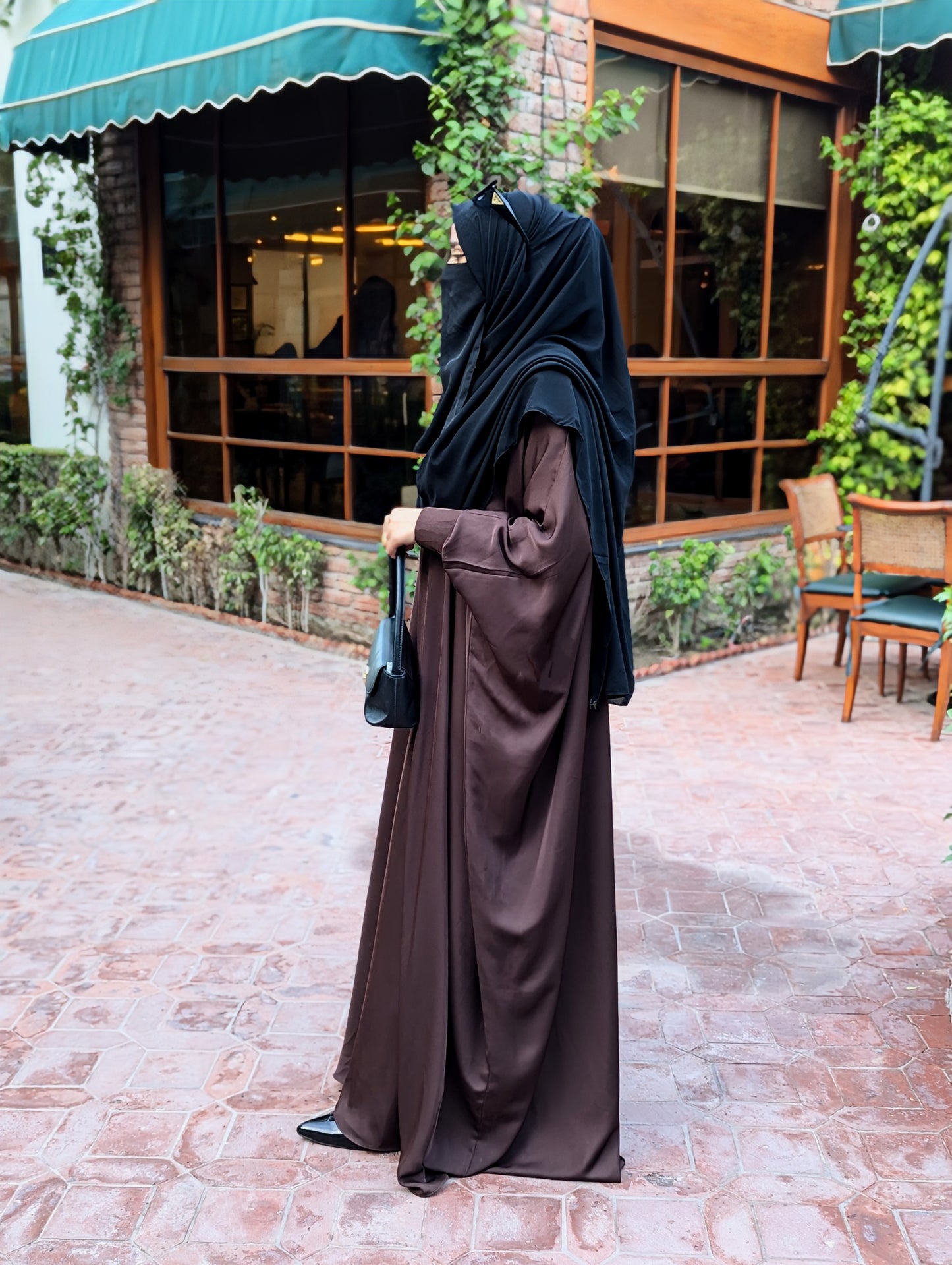 HANDE KAFTAN ABAYA - COFEE BROWN
